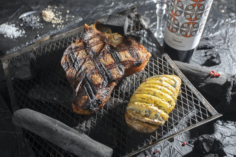 El tbone a la brasa